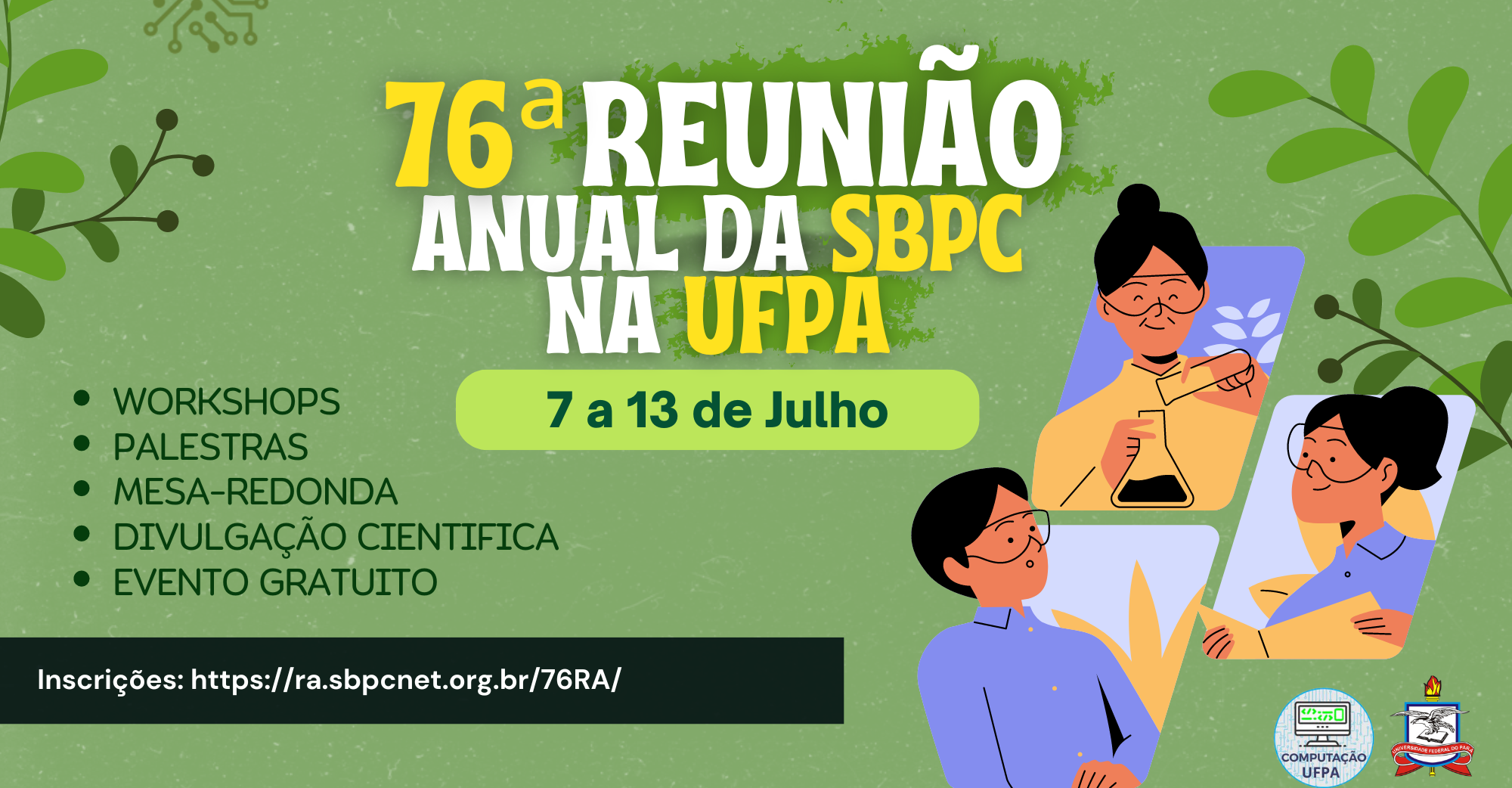 76ª reunião anual da SBPC na UFPA
